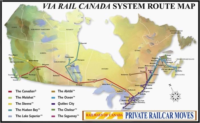 Kat jeyografik nan Quebec City estasyon tren a
