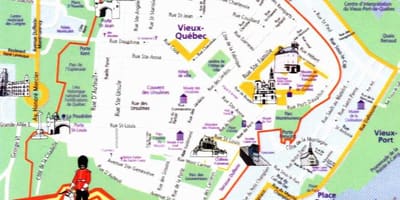 Vil la fin vye granmoun Quebec City kat jeyografik