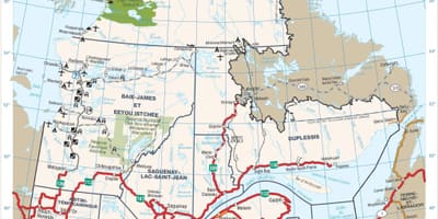 Kat jeyografik nan wout kanada, Quebec